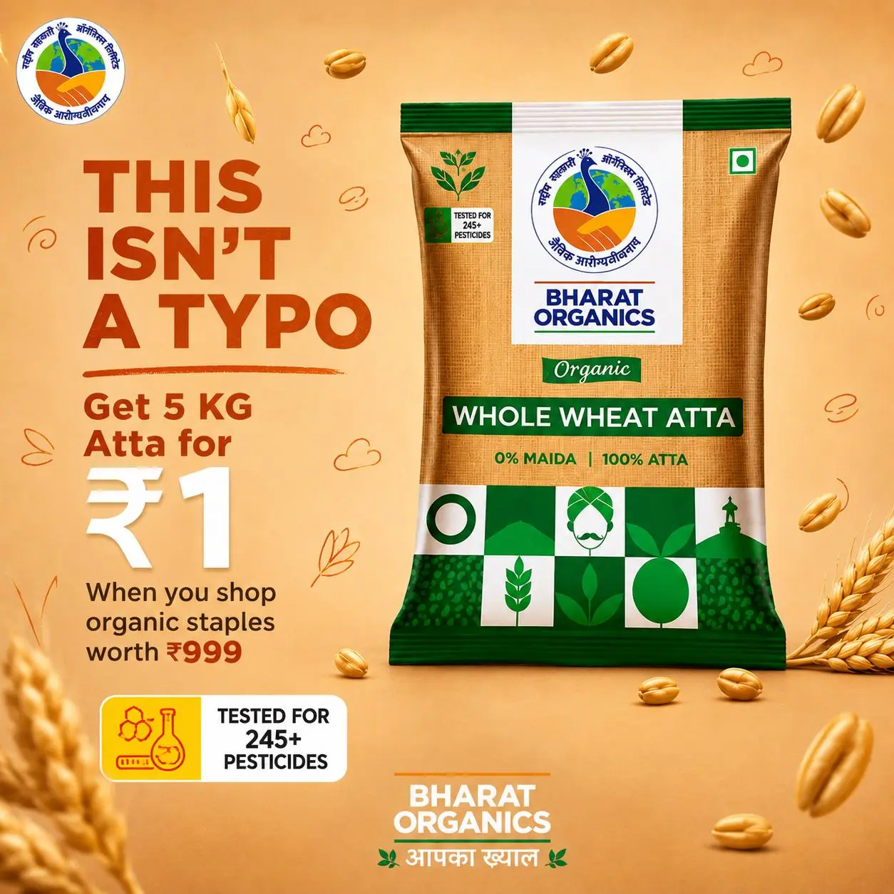 Bharat Organics Atta Offer